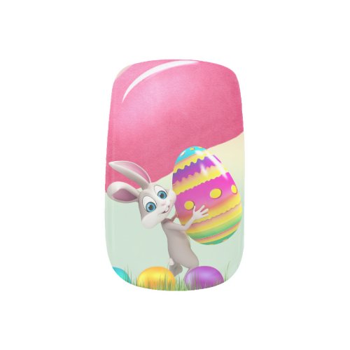 Easter Bunny Minx Nail Art