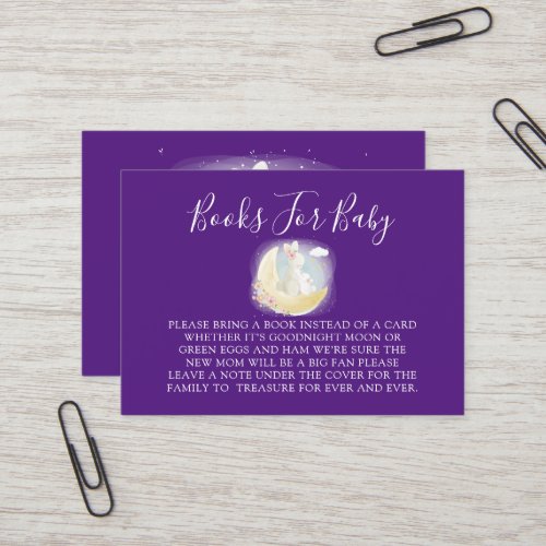 Easter Bunny Moon Purple Girl Books For Baby Business Card