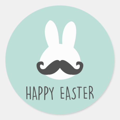 Easter Bunny Mustache Stickers