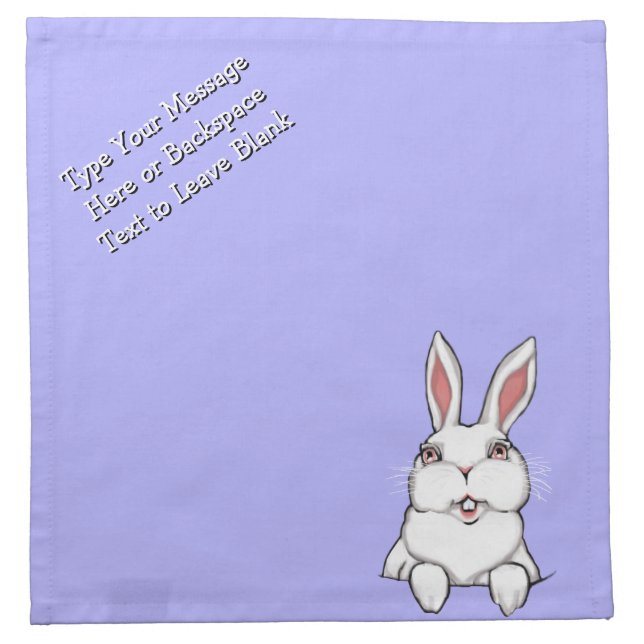 Easter Bunny Napkins Custom Easter Bunny Napkins (Front)