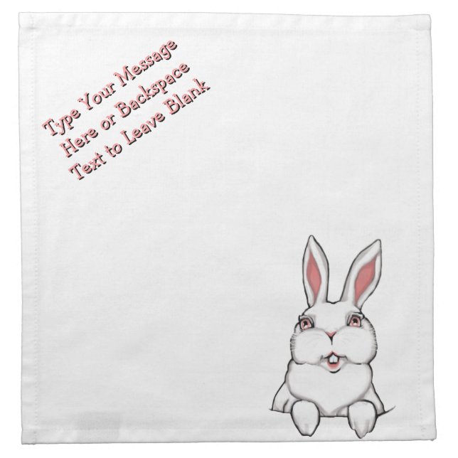Easter Bunny Napkins Custom Easter Bunny Napkins (Front)