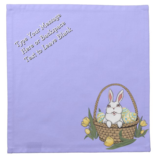 Easter Bunny Napkins Custom Easter Bunny Napkins (Front)
