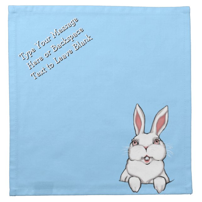 Easter Bunny Napkins Custom Easter Bunny Napkins (Front)