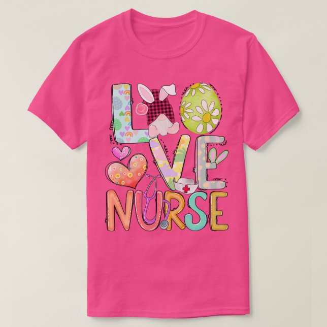 Easter Bunny Nurse T-Shirt (Design Front)