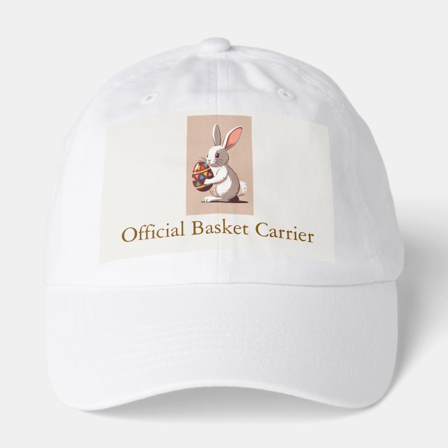 Easter Bunny Official Basket Carrier Humor  Hat (Front)
