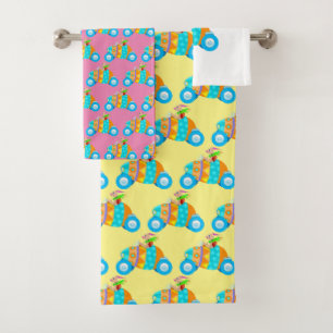 Easter Bunny on Vacation Bath Towel Set