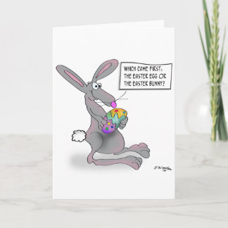 Easter Bunny or Easter Egg Holiday Card