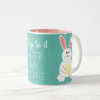 Easter Bunny or Spring themed Gift Two-Tone Coffee Mug