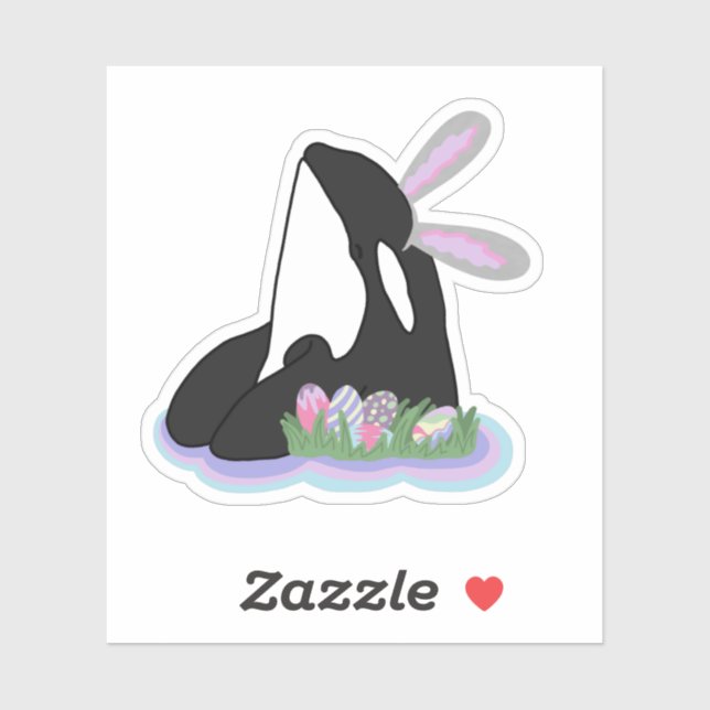 Easter Bunny Orca Sticker (Sheet)