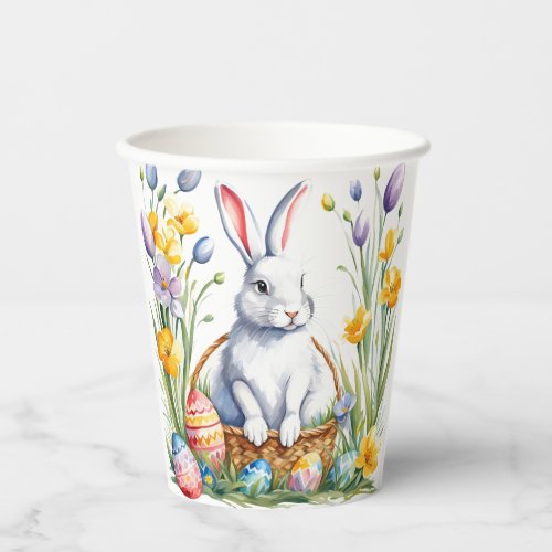 Easter Bunny Paper Cup Party Event Cute Floral