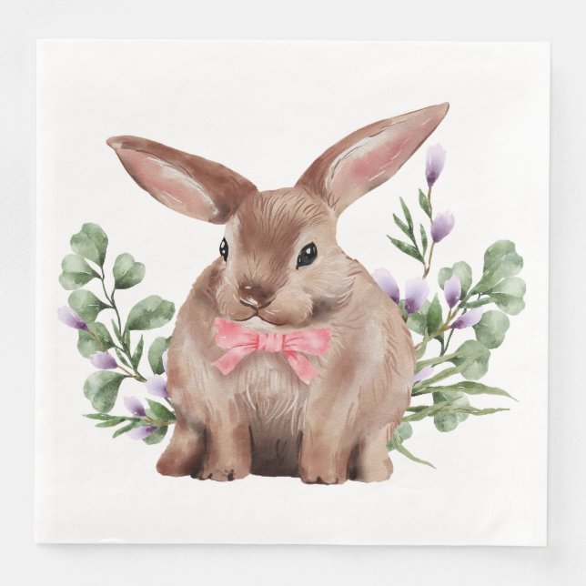 Easter Bunny Paper Dinner Napkins (Front)