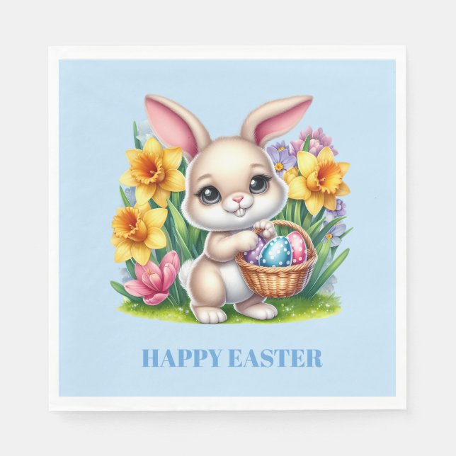 Easter Bunny Paper Napkins (Front)