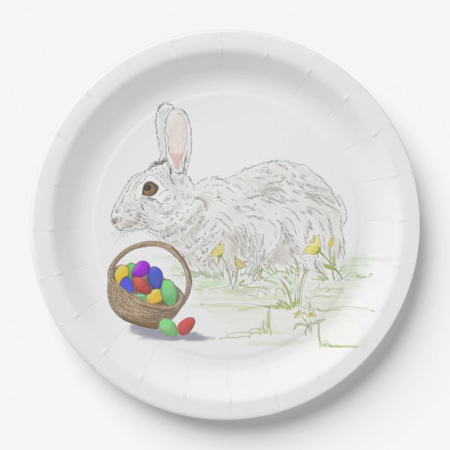 Easter bunny paper plate (Front)