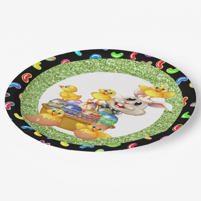 Easter Bunny Paper Plate (Angled)