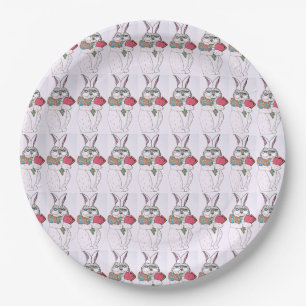 EASTER BUNNY paper plates