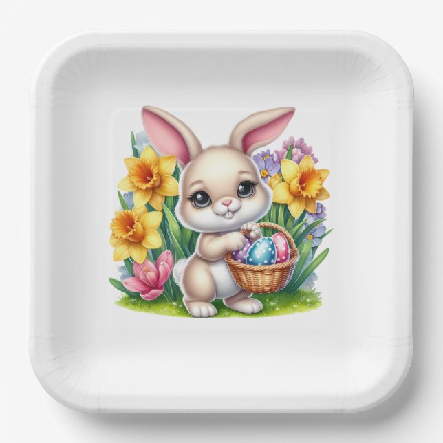 Easter Bunny  Paper Plates (Front)