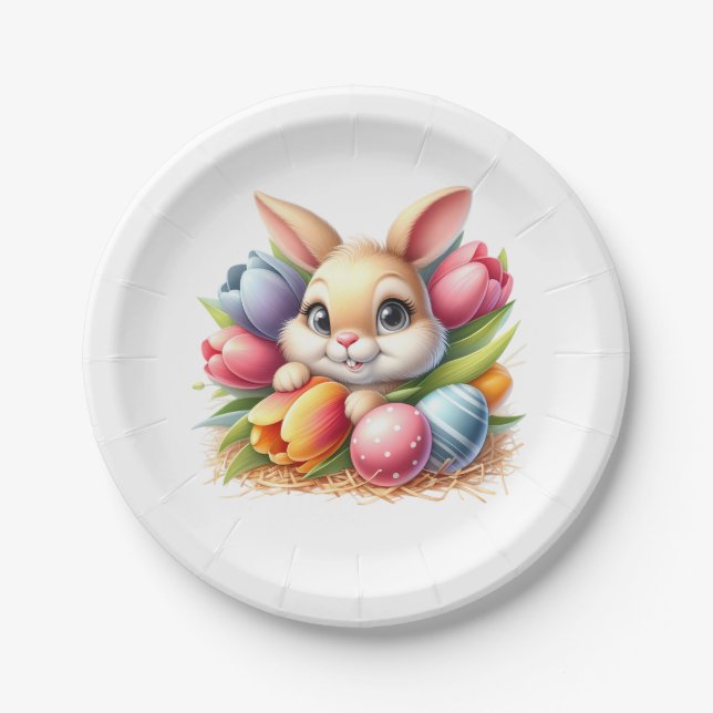 Easter Bunny  Paper Plates (Front)