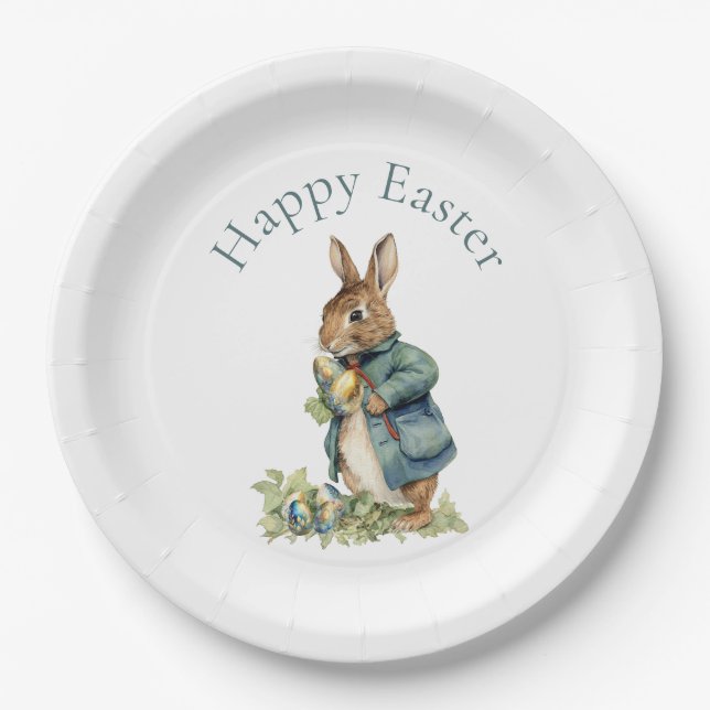 Easter bunny paper plates (Front)