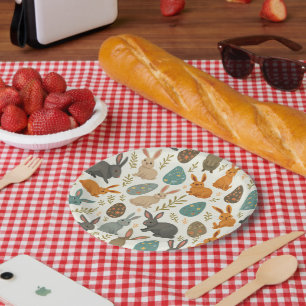 Easter bunny paper plates