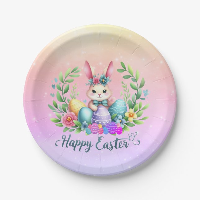 Easter Bunny  Paper Plates (Front)