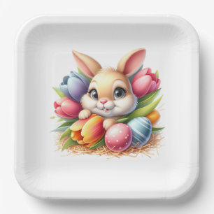 Easter Bunny Paper Plates
