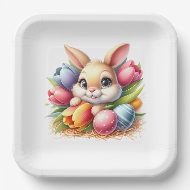Easter Bunny  Paper Plates (Front)