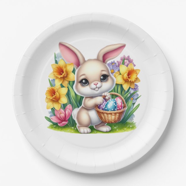 Easter Bunny  Paper Plates (Front)