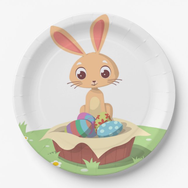 EASTER BUNNY PAPER PLATES (Front)