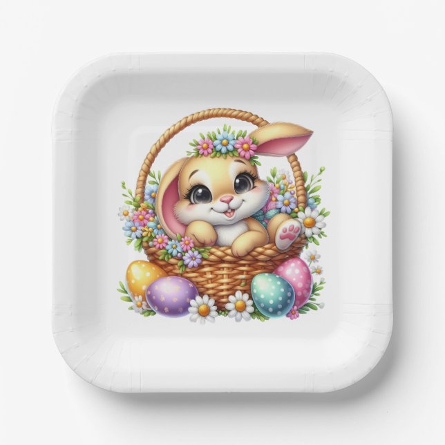 Easter Bunny  Paper Plates (Front)