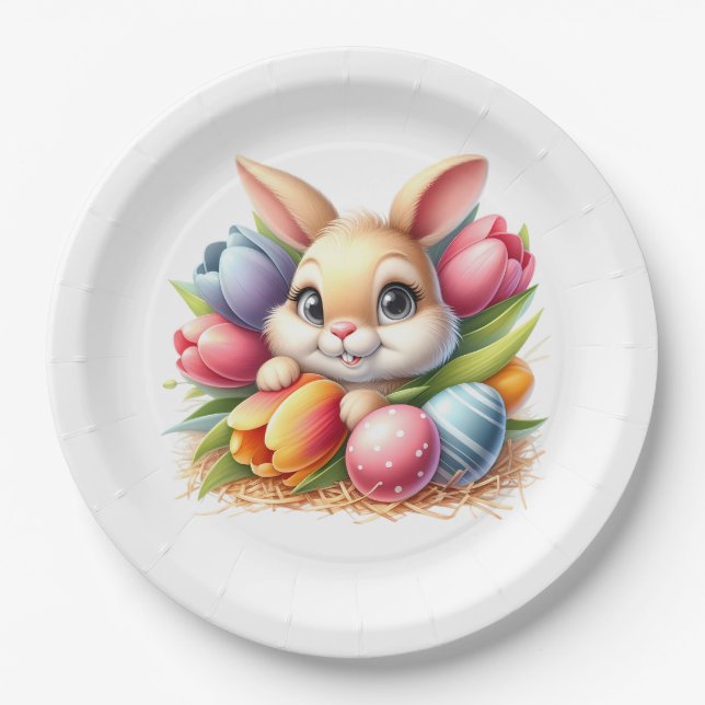 Easter Bunny  Paper Plates (Front)