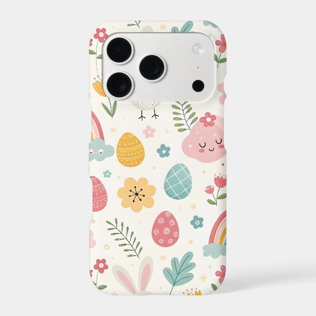 Easter Bunny Pattern Iphone Case (Back)