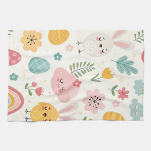 Easter Bunny Pattern Kitchen Towel