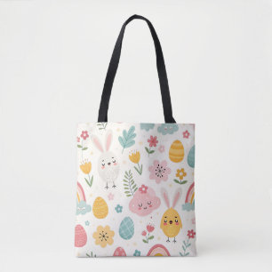 Easter Bunny Pattern Tote Bag