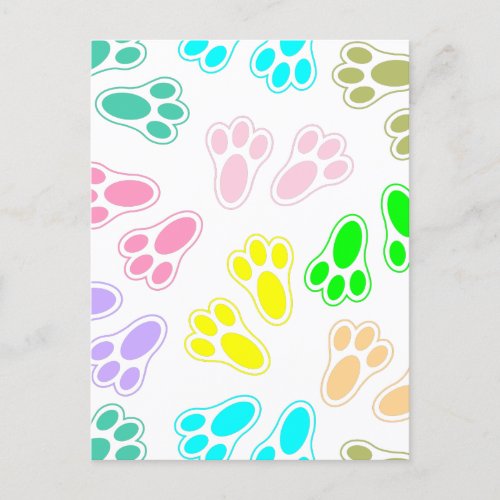 Easter Bunny Paw Print Pattern Holiday