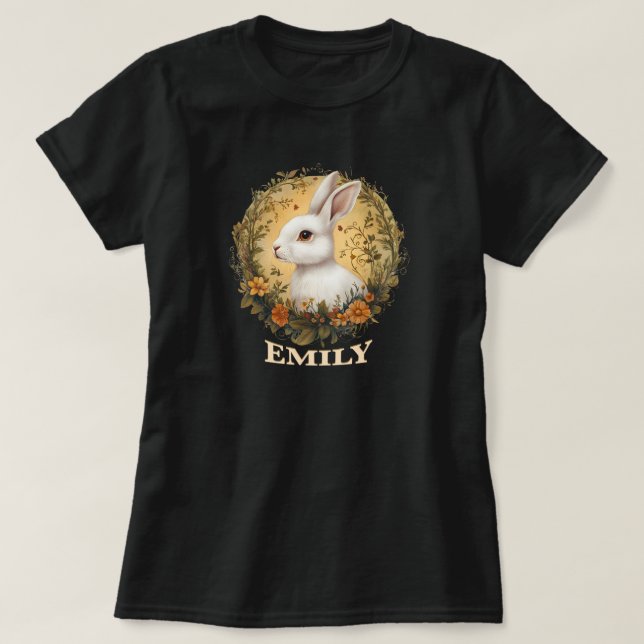 Easter Bunny Personalized T-Shirt - Custom Name (Design Front)