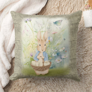 Easter Bunny Peter Throw Pillow
