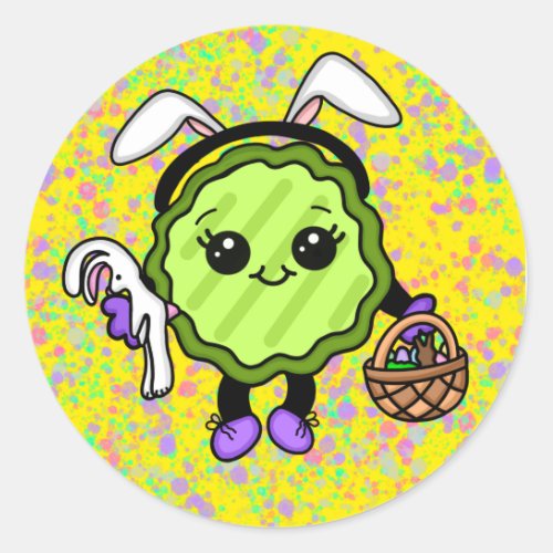 Easter Bunny Pickle  Holiday Pickle   Classic Round Sticker