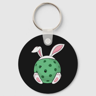 Easter Bunny Pickleball - Fun Easter Pickle Ball R Keychain