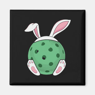 Easter Bunny Pickleball - Fun Easter Pickle Ball R Magnet