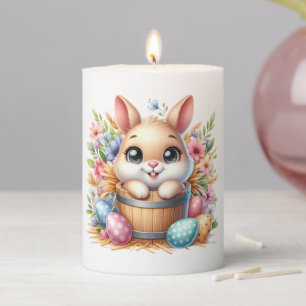 Easter Bunny Pillar Candle