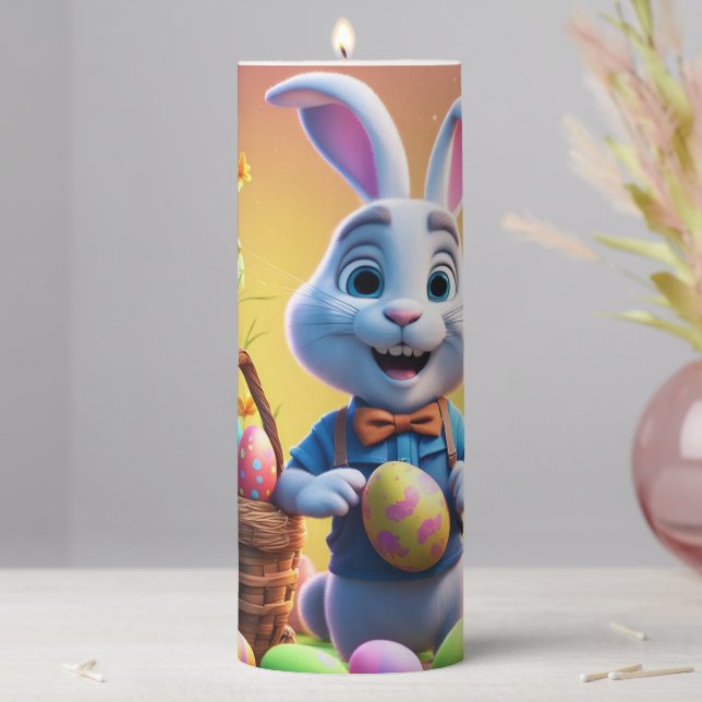 Easter Bunny Pillar Candle (In Situ)