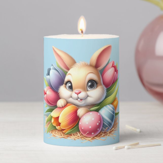 Easter Bunny Pillar Candle (In Situ)