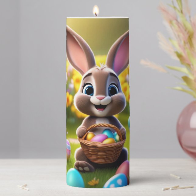 Easter Bunny Pillar Candle (In Situ)