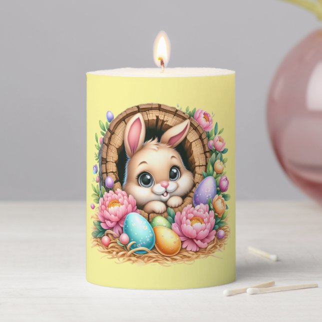 Easter Bunny Pillar Candle (In Situ)