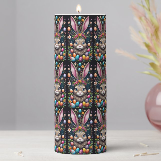 Easter Bunny Pillar Candle (In Situ)