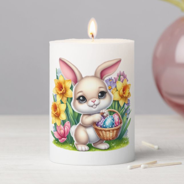 Easter Bunny Pillar Candle (In Situ)