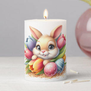 Easter Bunny Pillar Candle