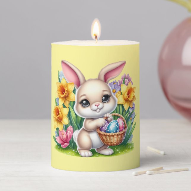 Easter Bunny Pillar Candle (In Situ)