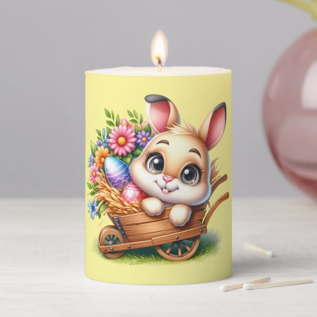 Easter Bunny Pillar Candle (In Situ)