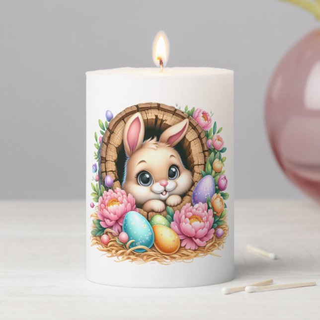 Easter Bunny Pillar Candle (In Situ)